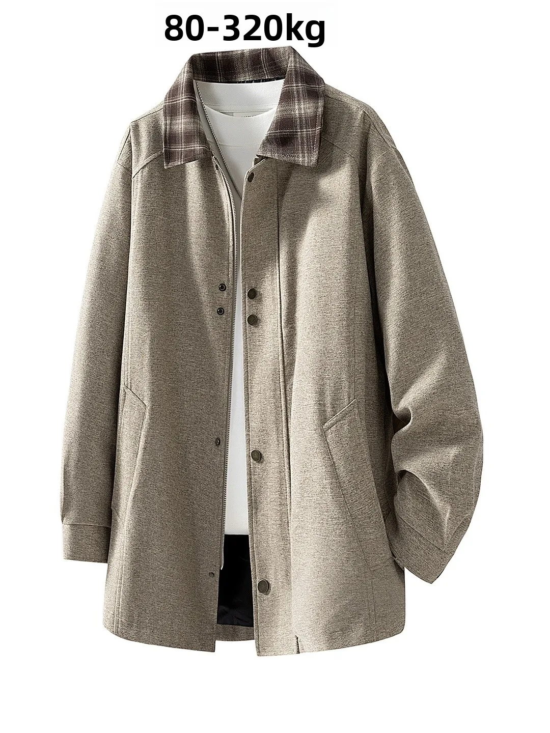 

Extra Large Size Men's Windbreaker Coat Casual Loose Fit Faionable plus Size Windproof Autumn Spring Seasonal Busin Casual