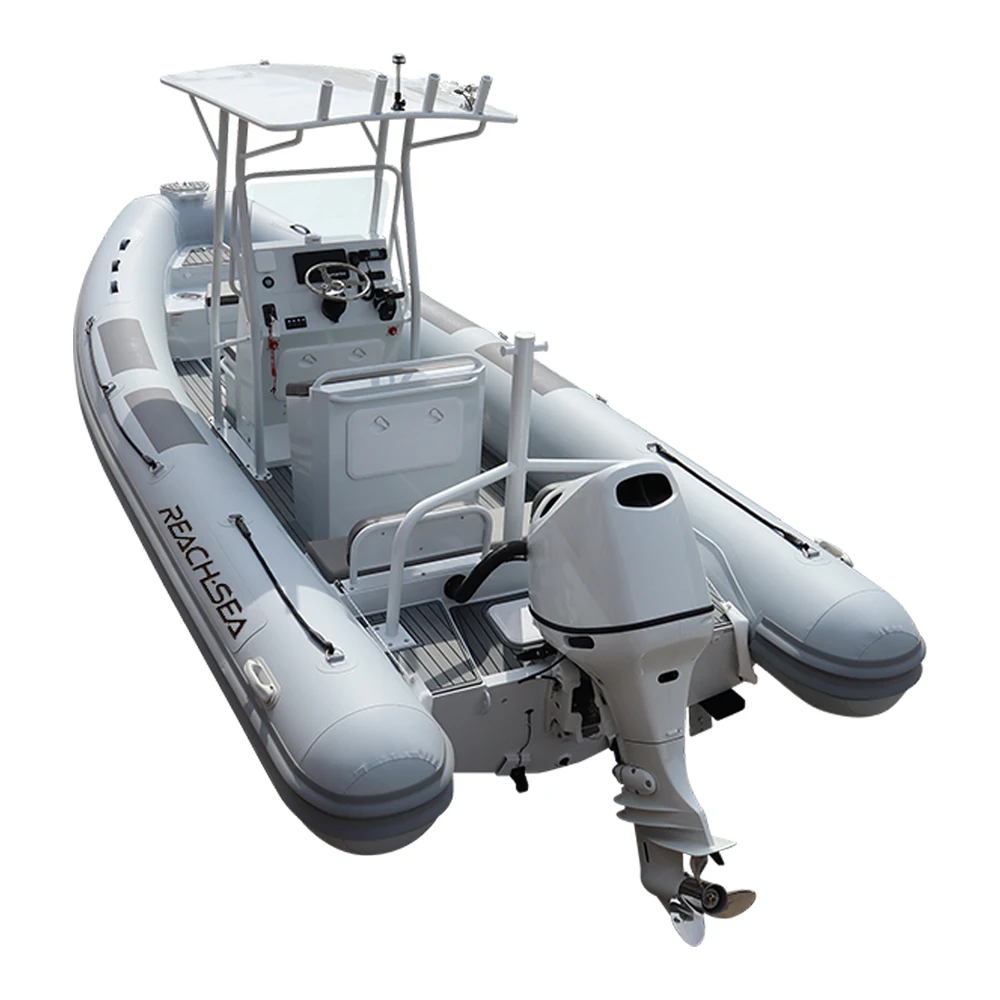 5m-8m Aluminum RIB 16ft-25ft Hypalon Inflatable Boat 14 Person Center Console Deep V Rigid Hull Luxury