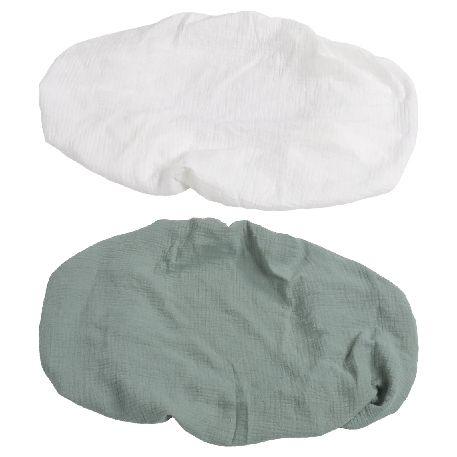 2Pcs Baby Bassinet Sheets Soft Cotton Muslin Double Layer Fitted Nursery Bedding Cover 82x41cm Breathable Elastic Corner