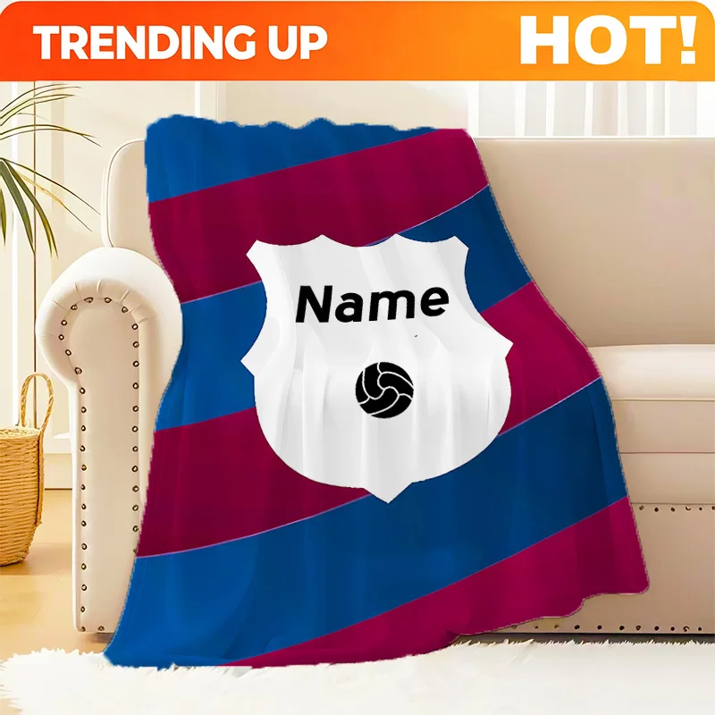 Customize Barcelona 2 Blankets Customized Blankets Available in All Seasons Holiday Decorations Soft and Comfortable Suitable fo