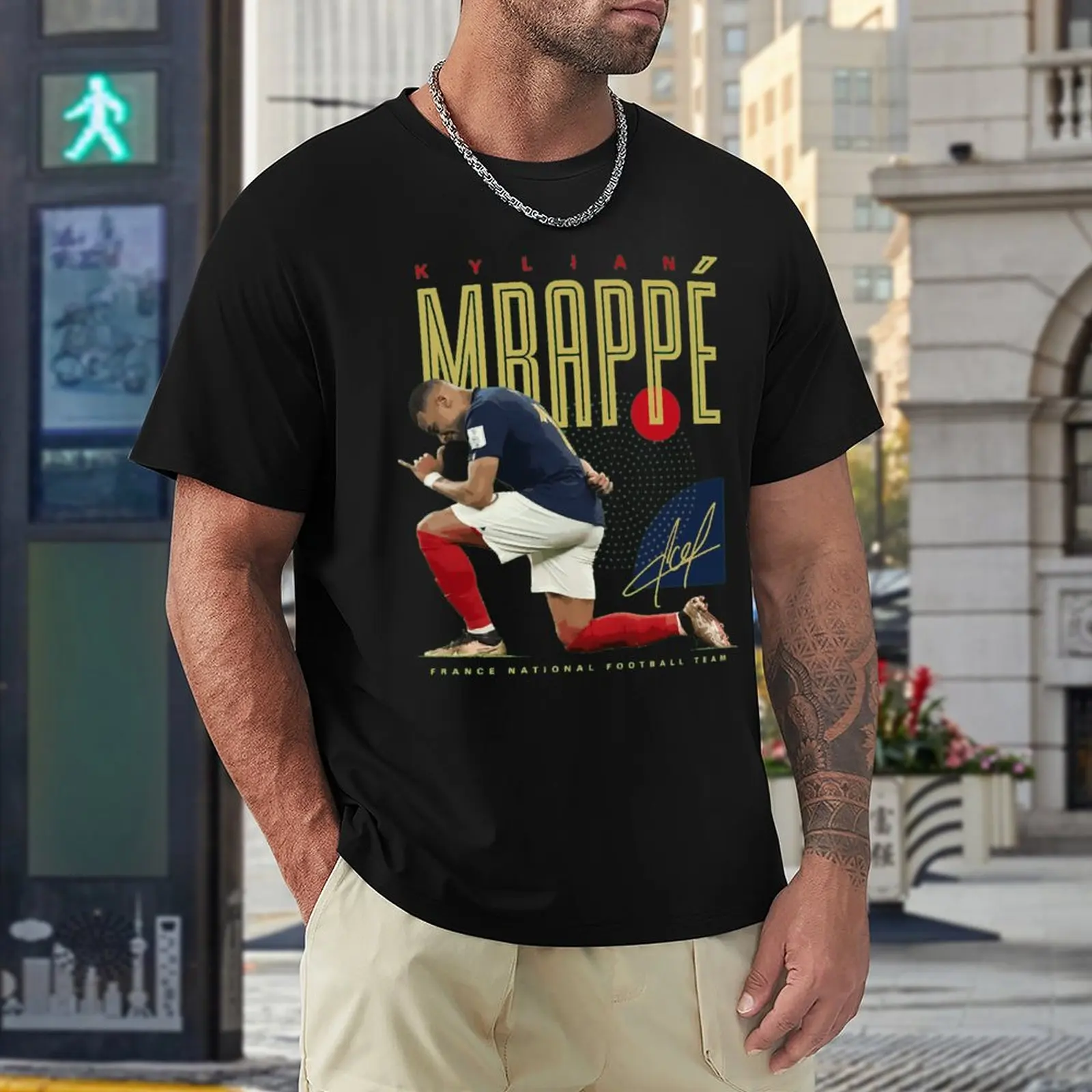 Funny Graphic Mbappe And Mbappé Kylian  France Football Team Soccer 12 Top Tee Campaign Top Quality Activity Competition Eur Siz