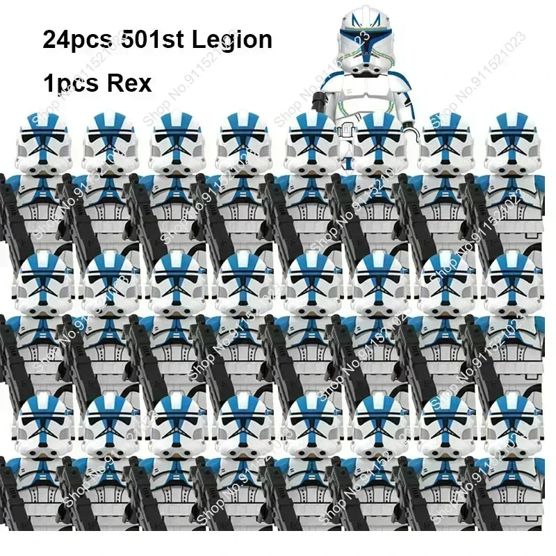 Hot Toys 25Pcs New Captain Rex Star Wars Clone Troopers Building Blocks Wars Legion Compatible Blocks Cody Rex Brick Figures Toy