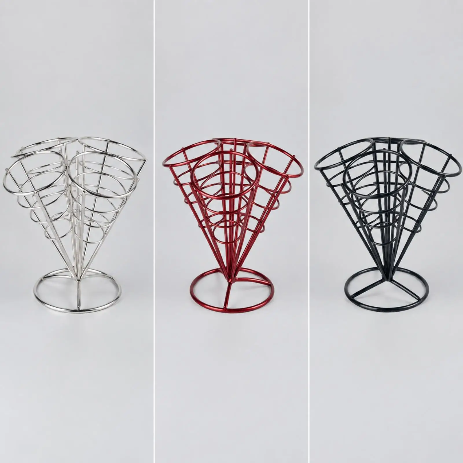 Sturdy Snack Display Rack for Paper Cone Serving Holder Countertop Organizer for Cafe and Home Party