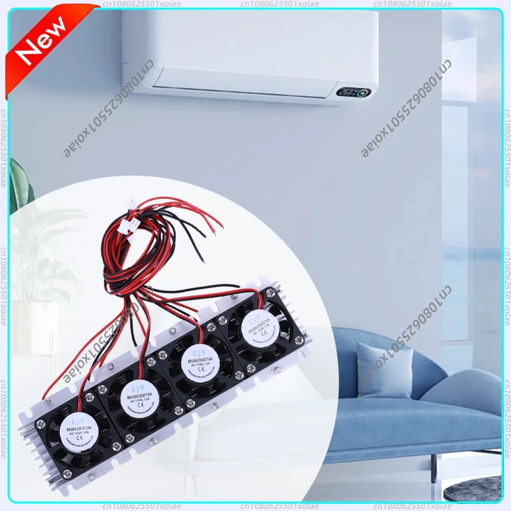 288W DIY Semiconductor Air Conditioner Cooling System DC 12V 30A Semiconductor Cooling System DIY Kit for Air Conditioning Fan
