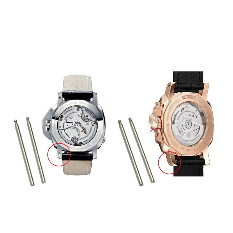 2pcs 24.5mm to 32.1mm Watch Band Strap Accessories fit Panerai Watch Stainless Steel Screw Parts Watch Strap Screw Tube Bar