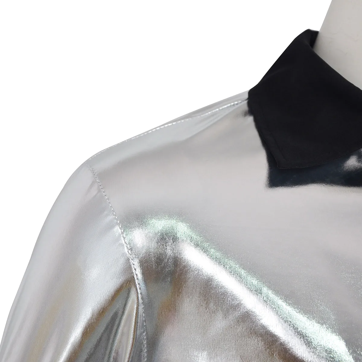 Impersonator Michael Jackson Costumes Jacket BAD Tour Silver Bodysuit Jacket Outerwear for Collection Halloween Performance Leat view 6