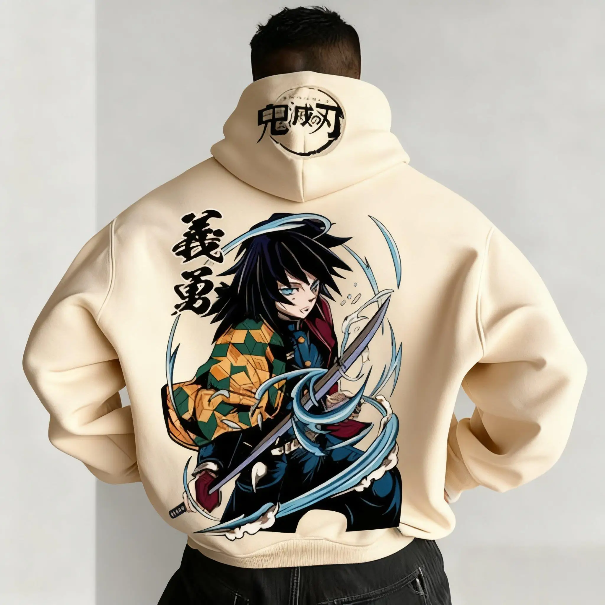 

Kimetsu No Yaiba Anime Hoodie Men Women New Streetwear Casual Pullover Cotton Tomioka Giyu Print Graphic Cosplay Winter Autumn