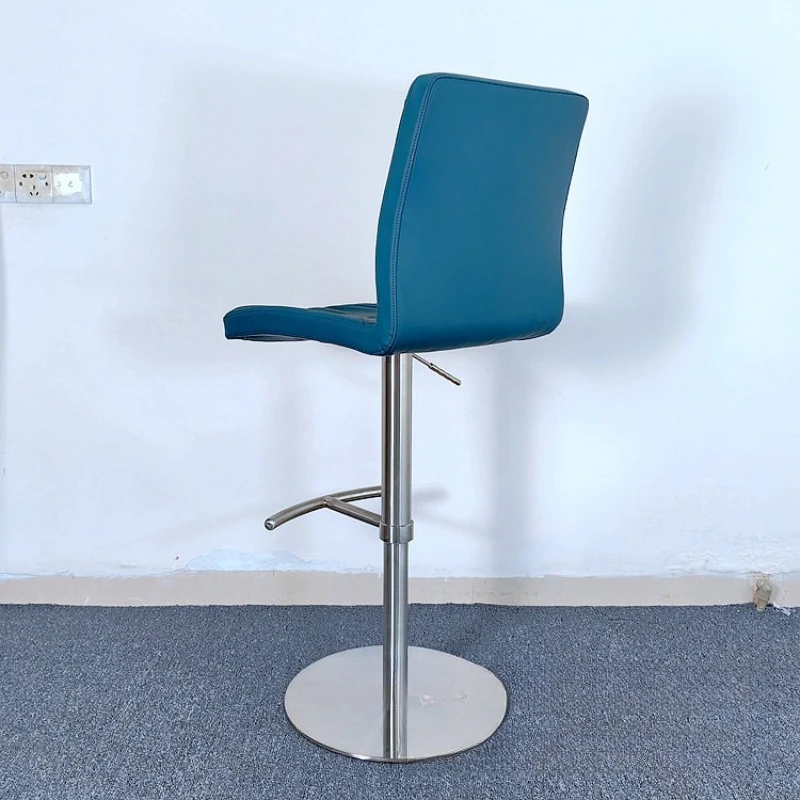 Tabourets de bar réglables en hauteur en bois massif, tabourets de bar rétro, chaise de cuisine américaine en acier inoxydable, mobilier de balcon