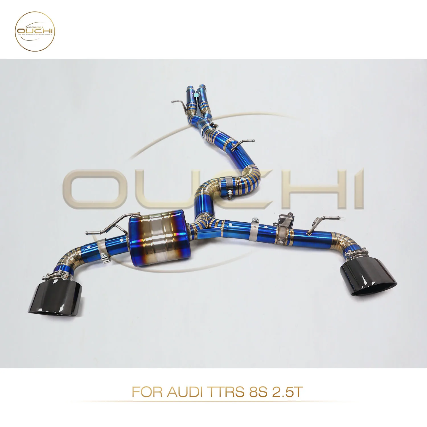 

OUCHI Factory Direct Sales TC4 Catback for Audi TTRS 8S 2.5T Single Valves Exhaust Easy Installation 3 inch X-Pipe Design