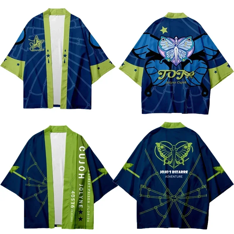 JoJo’s Bizarre Adventure Cloak Stone Ocean Jolyne Cujoh Haori Japanese Kimono Cardigan Shirt Carnival Performance Party Gift