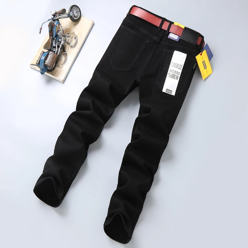 High-End Black Jeans Men's Classic Simple Design2024New Loose Straight Stretch Men's Office Business Long Pants