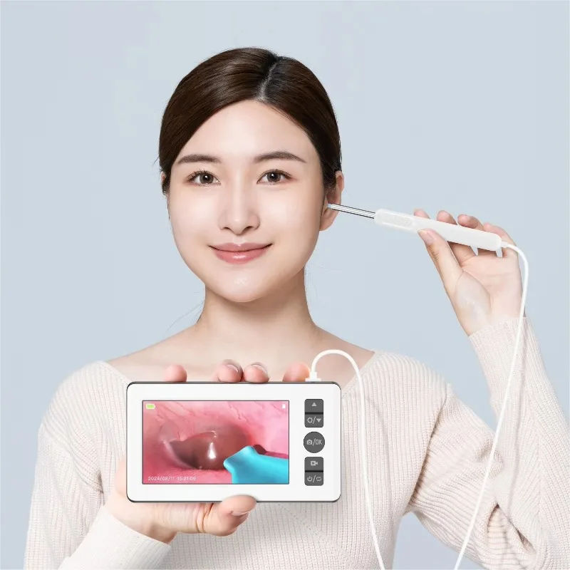 43インチ画面デジタル耳鏡内視鏡スマート可視耳かきクリーナーリムーバー35mmカメラ画面付き耳垢除去ツール