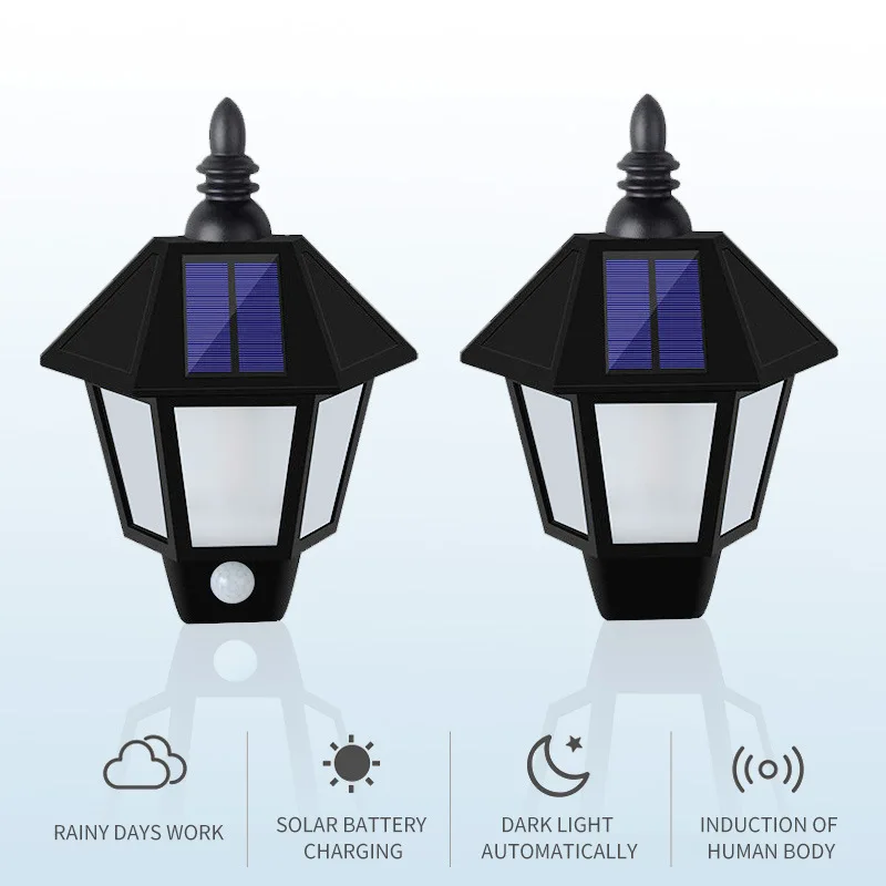

Solar Lights Wall Hanging Lamp Outdoor Waterproof Led Landscape Decoration Lighting Security Induction Lantern For Garden Yard
