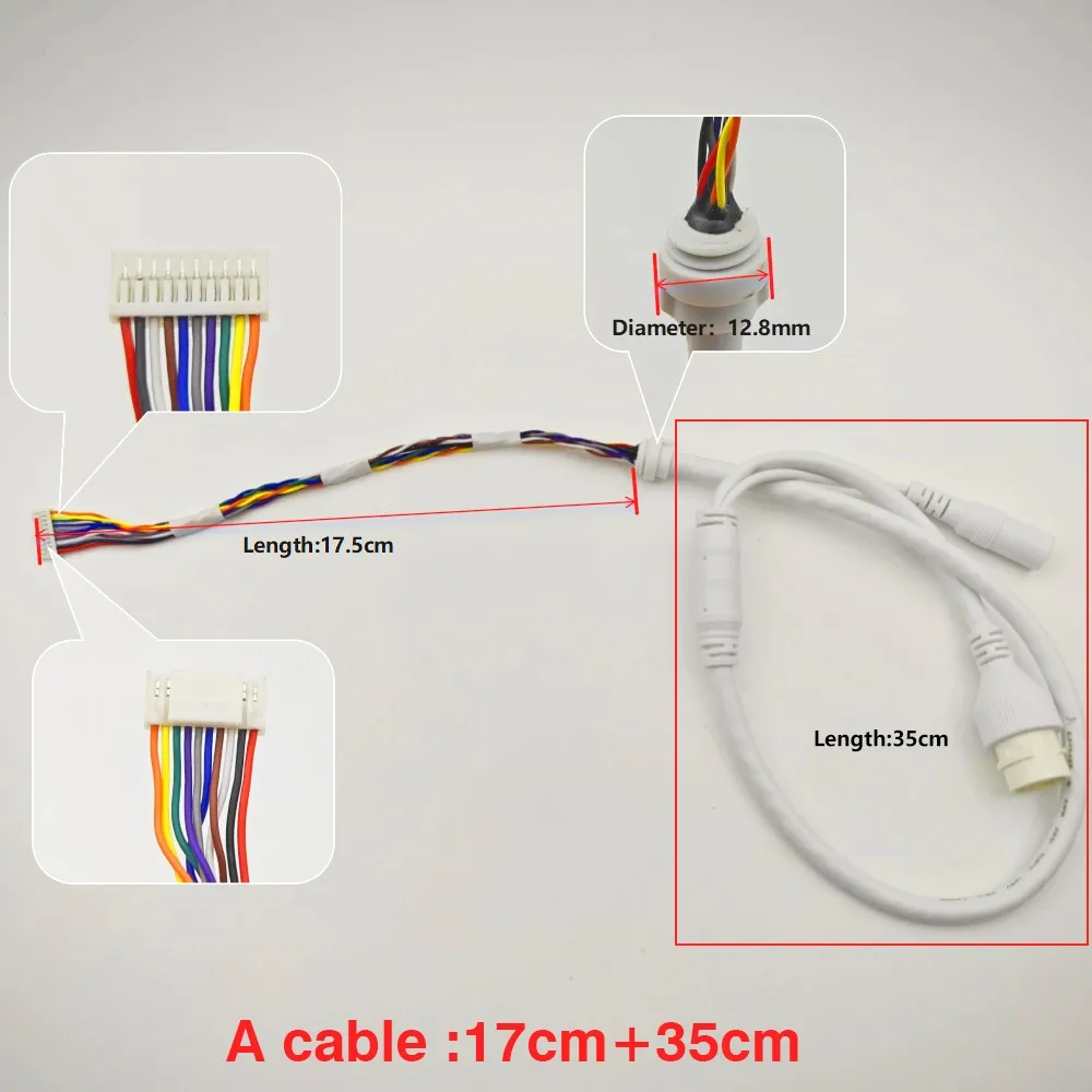 Hikvision Ethernet Lan Cable PoE RJ45 Network Cable 10 Pin 10 core For POE IP Camera (For Hikvision IP Camera)