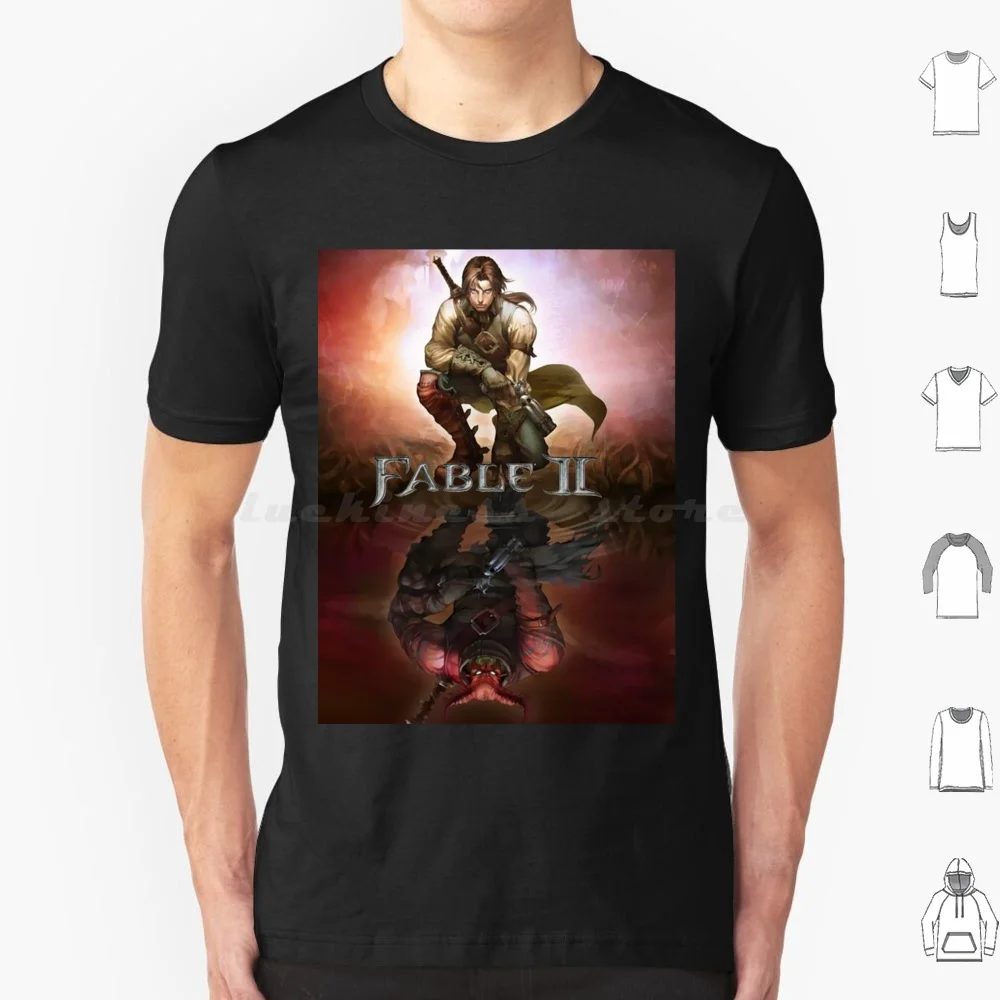 

Футболка Fable 2, хлопковая мужская и женская футболка с принтом «сделай сам», Fable Anniversary Fableii Gamer Fablethelostchapters Jackofblades