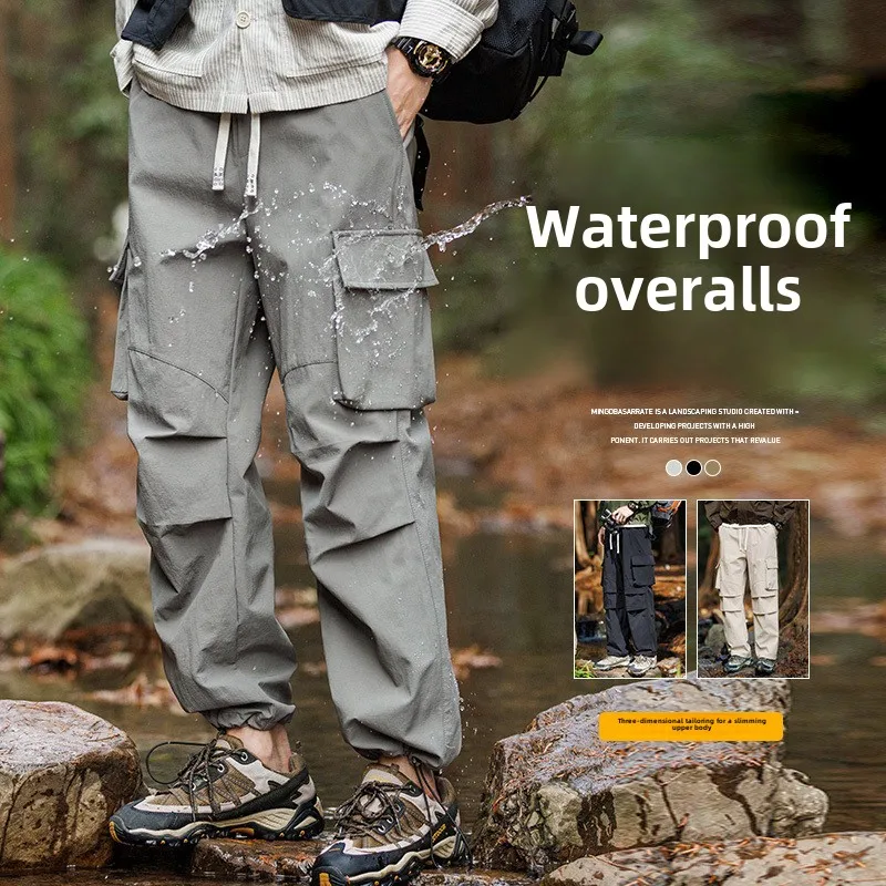 

Американские рабочие брюки, мужские брюки 2025 года, новинка весны и осени, свободные спортивные повседневные брюки для альпинизма на открытом воздухе, элитная мужская одежда