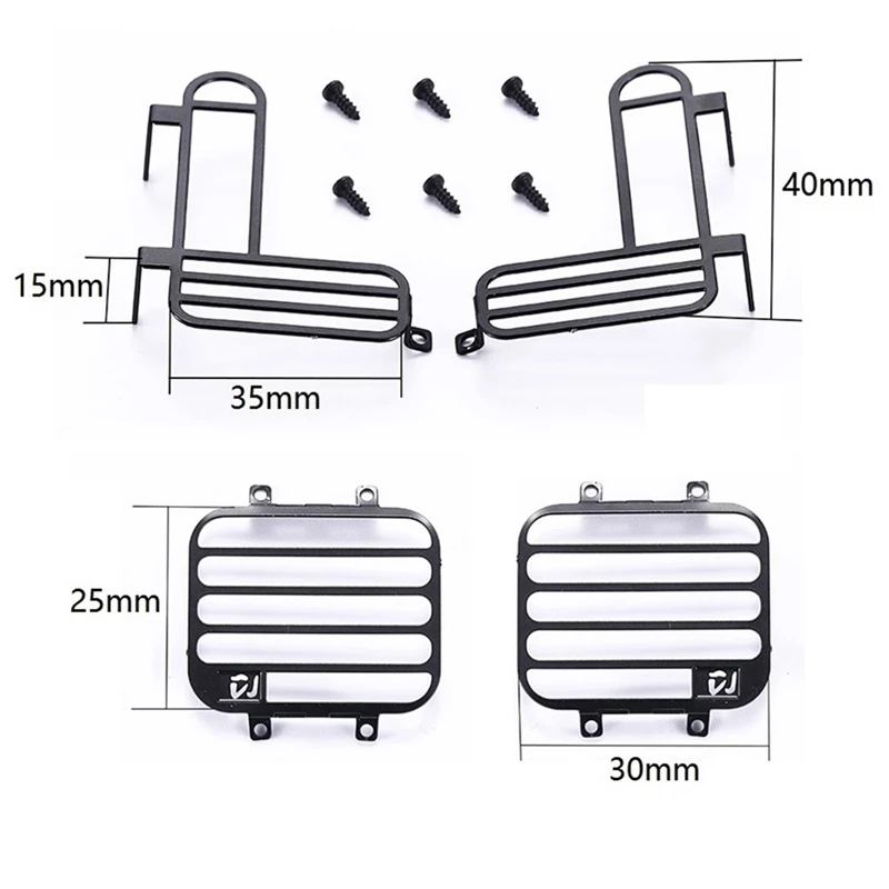 Voor MN D90 MN98 MN99S Staal Voor- en Achterlichten Cover 1/12 RC Auto Upgrade Onderdelen