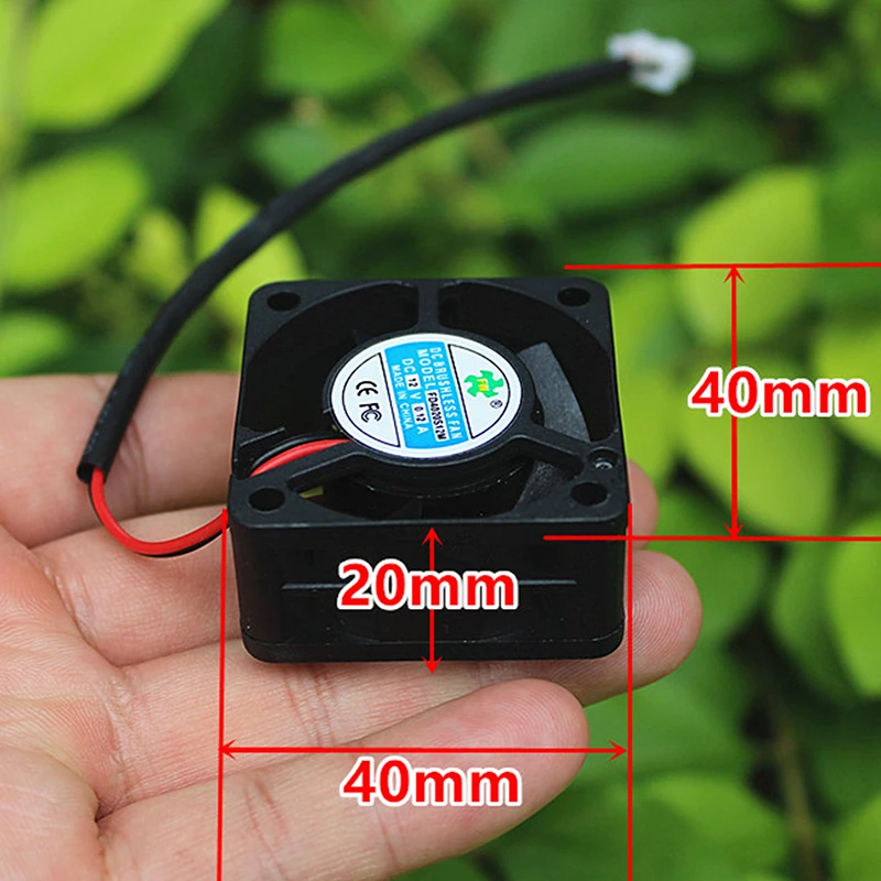 1Pc Ultra-Miniature Brushless Fan Electric DC 12v 4020 Mini Micro Tiny Quiet And Large Air Volume For Various Small Machines