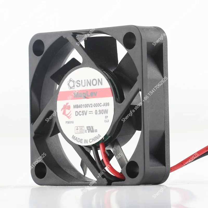 Original SUNON 4010 MB40100V2-000C-A99 5V 0.90W 4CM silent maglev frequency converter 2-wire cooling fan