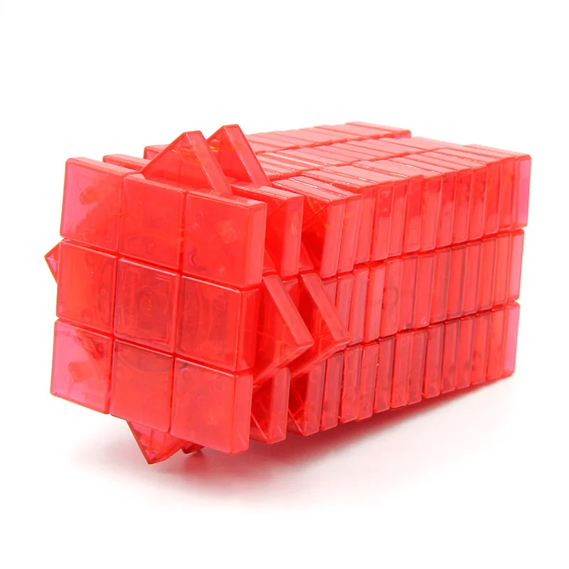 Limited Edition Cube 3x3x17 Magic Cube Black Speed Cube  Primary Color Transparent Red Unequal Order 3317 Educational Funny Toys