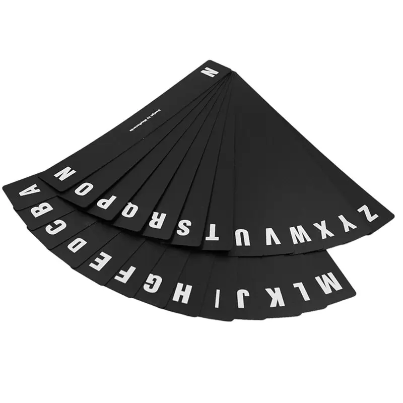 

ABSY LP Record Hoder 26Pcs Vinyl Record Dividers A-Z Alphabet Organizer Black Alphabet Tabs Index Tag Cards