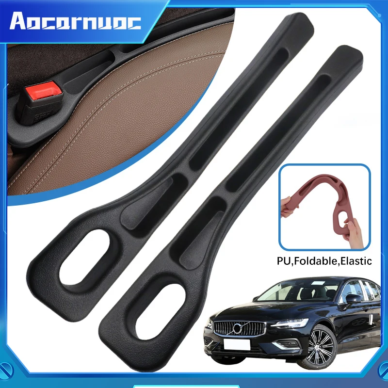 Para Volvo S60 2 II MK2 2010-2017 espacio de asiento de coche tira de enchufe costura lateral relleno de espacio de coche a prueba de fugas organizador de almacenamiento de espacio de asiento