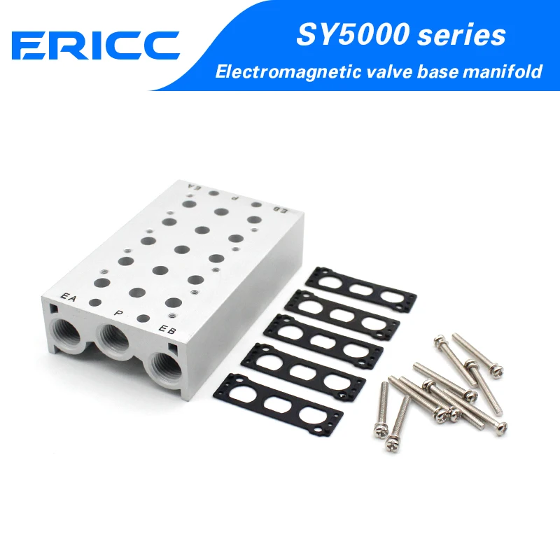 SY5120- Solenoid Valves Air Exhaust Manifold SS5Y5 - 2F/3F/4F/5F/6F/7F/9F/10F/11F/14F Pneumatic Base Valve Station With Gaskets