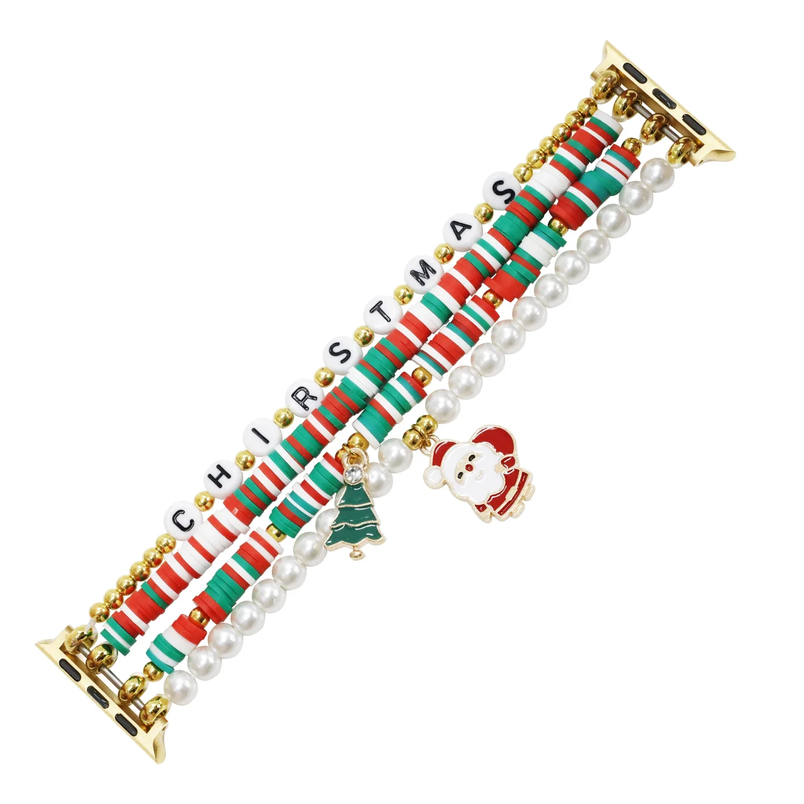 Weihnachtliches Element, Perlenarmband für Apple Watch, 45 mm, 41, 38, 42, 46, 40, 44, 49 mm, Armband für iWatch Series SE 12, 11, 10, 9, 8, 7, 6, 5, 4.
