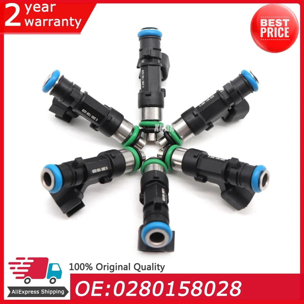 

6pcs Fuel Injector 0280158028 04591986AA For Dodge Avanger Challenger Charger Journey Magnum Nitro Stratus