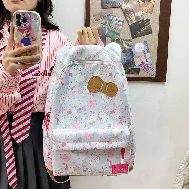 Sanrio Ins Style New Hellokitty Student Schoolbag Cute Hello Kitty Backpack Large Capacity Travel children Backpack