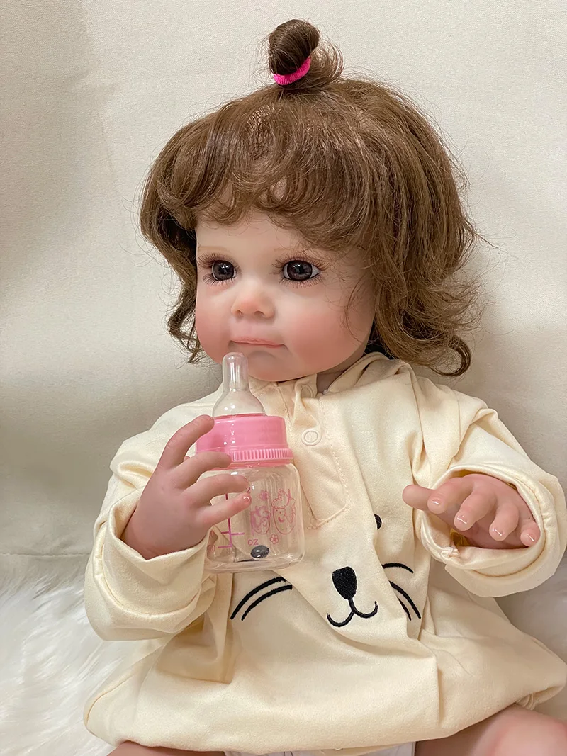 Cokela 22 pollici/55 cm Neonato Bambola Reborn Morbida Reborn Baby Doll Pelle 3D con Vene Visibili Bambola di Moda Fatta A Mano