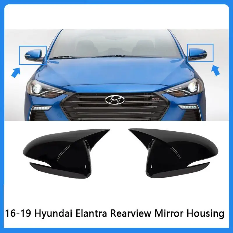 

Carbon Fiber Sideview Mirror Housing For 2016-2019 Hyundai Elantra Models. Horn-shaped Rearview Mirror Cover Modification