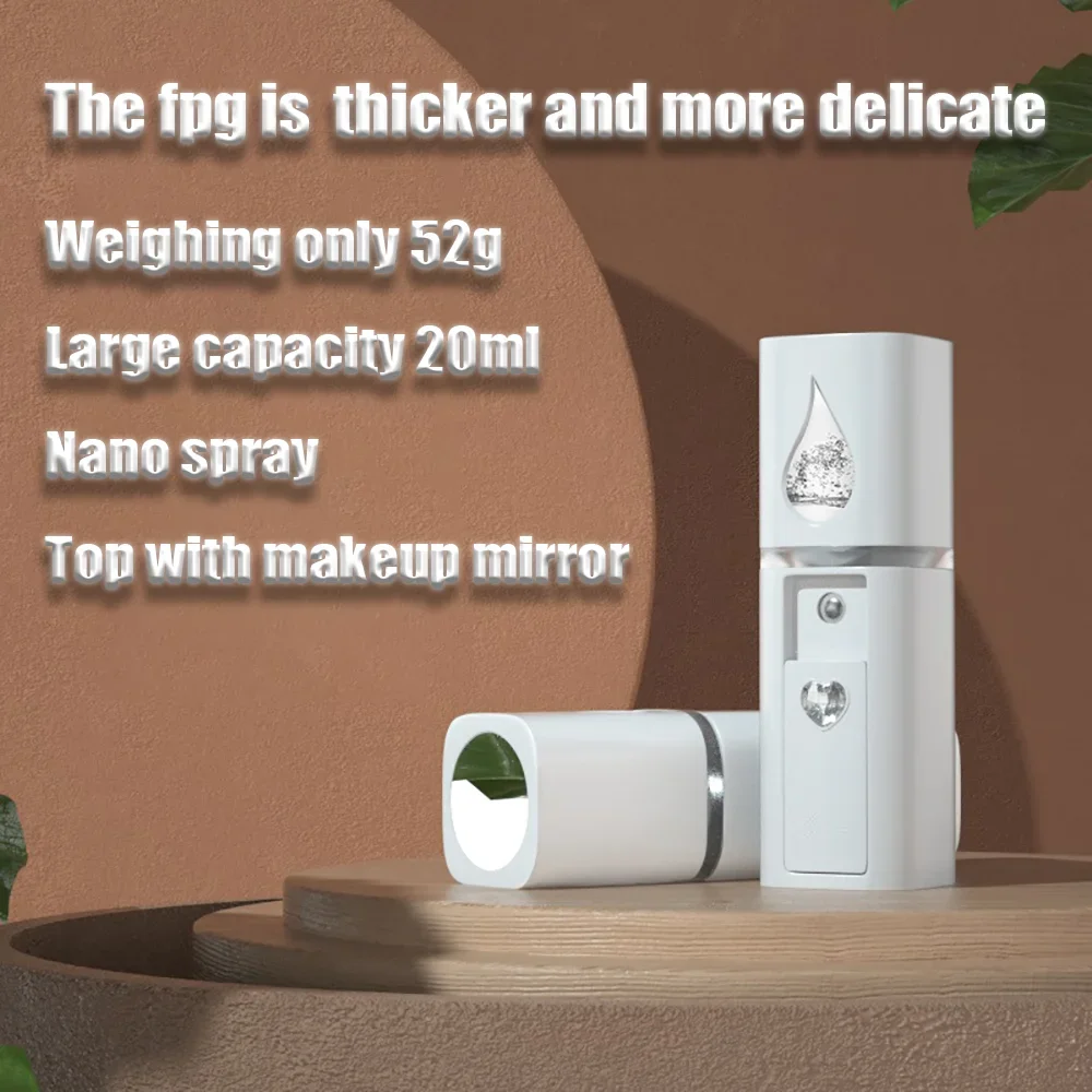 NANO FACIAL MISTER PORTABLE MINI FACE MIST HANDY SPRAYER COOL FACIAL STEAMER Humidifier for Room Outdoor Indoor