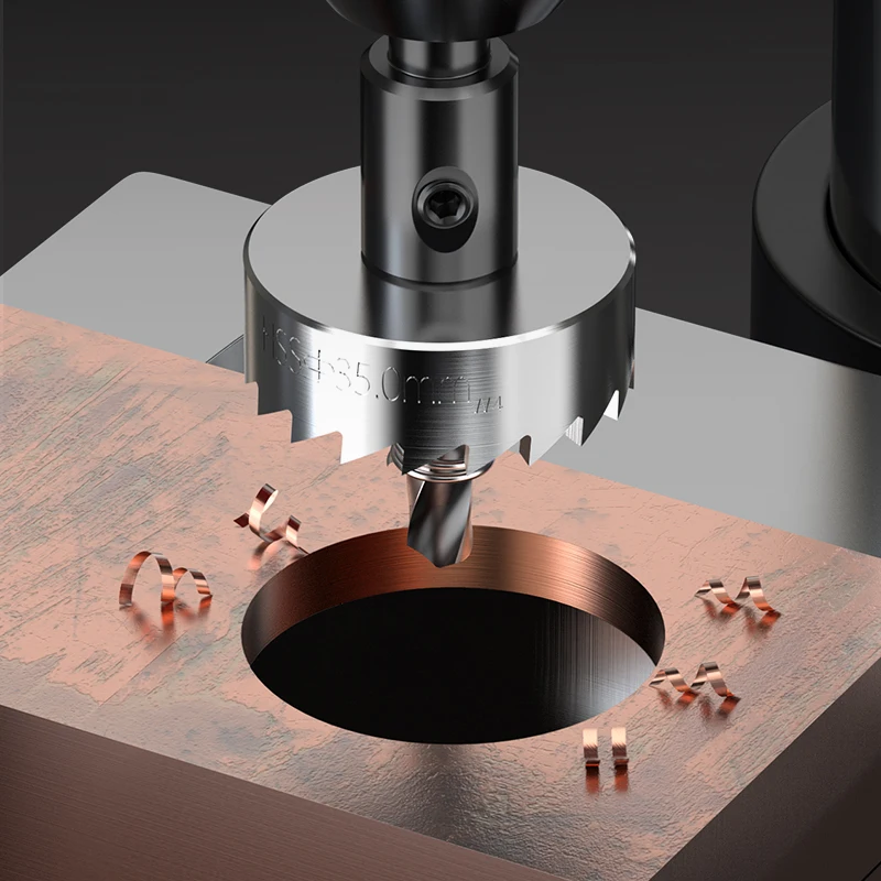Lochsägen-Set 12-80mm Hartmetall-Bohrer Hochleistungs-Lochöffner Lochschneider für Metall, Edelstahl, Eisen, Holz, Kunststoff usw. – Detail 4