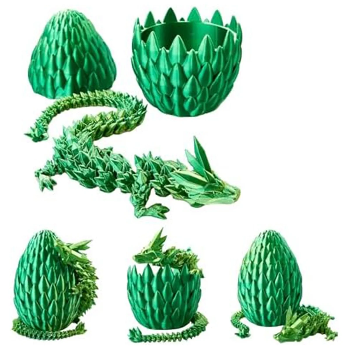 Dragon Egg, Easter Egg,12In Dragon Toy, Dragon Eggs with Dragon Inside,3D Printed Dragon ,Gold