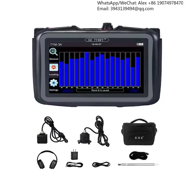 

New TYM-A TYM-6A Plumbing Pipeline Water Leak Detector Acoustic Multi Sensors Leakage Detection Equipment Underground Walls