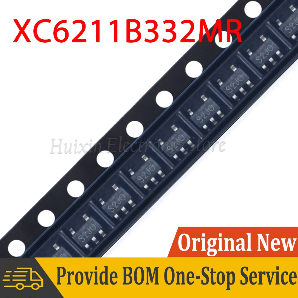 

10pcs XC6211 XC6211B332MR XC6211B332 SOT-23-5 3.3V Low Dropout Regulator LDO SMD New and Original IC Chipset