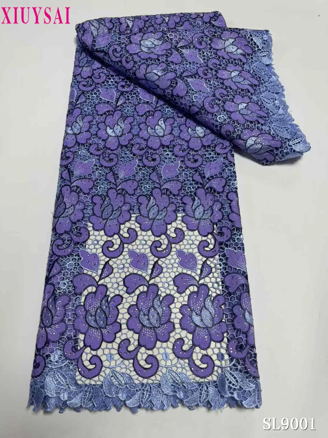 

African Nigerian Water Soluble Cord Lace Fabric African Lace Fabric 2024 High Quality French Lace Fabric For Wedding Dress