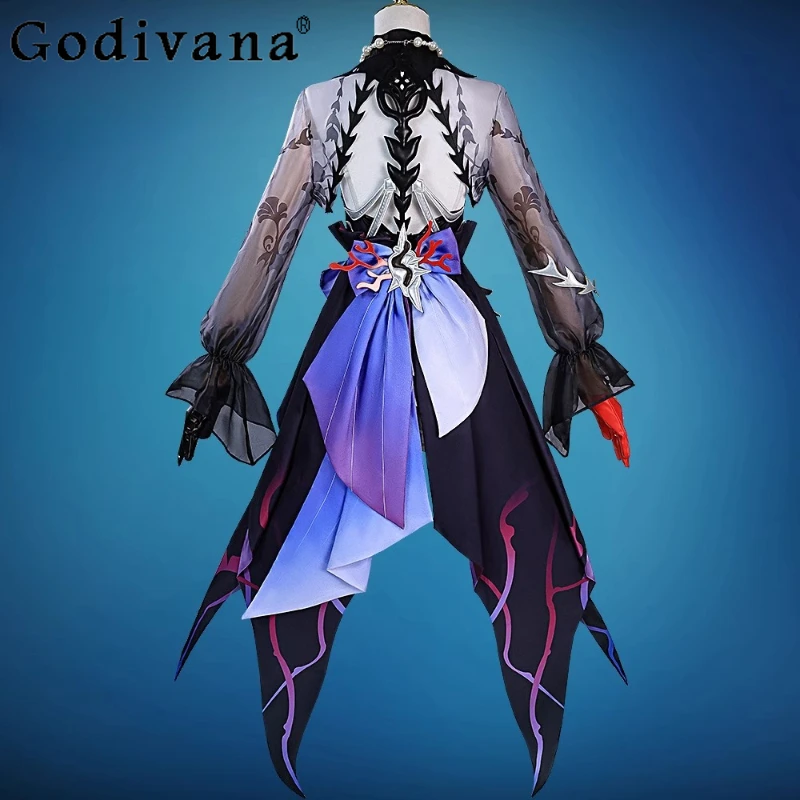 فستان تنكري من Game Honkai Star Rail Hysilens للنساء Helektra Hysilens أزياء تنكرية للسيدات فستان الهالوين