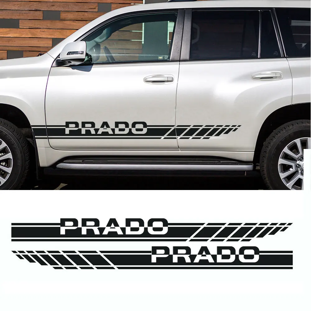 

For Land Cruiser Prado 2pcs side Stripe body decal graphics vinyl sticker tu-88695,170cm