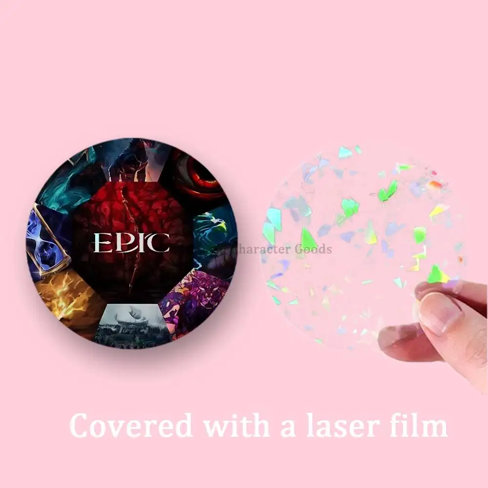E-EPIC HD Print Badges Pretty Round Display Brooches IP merchandise 32mm 58mm 75mm 44mm 25mm