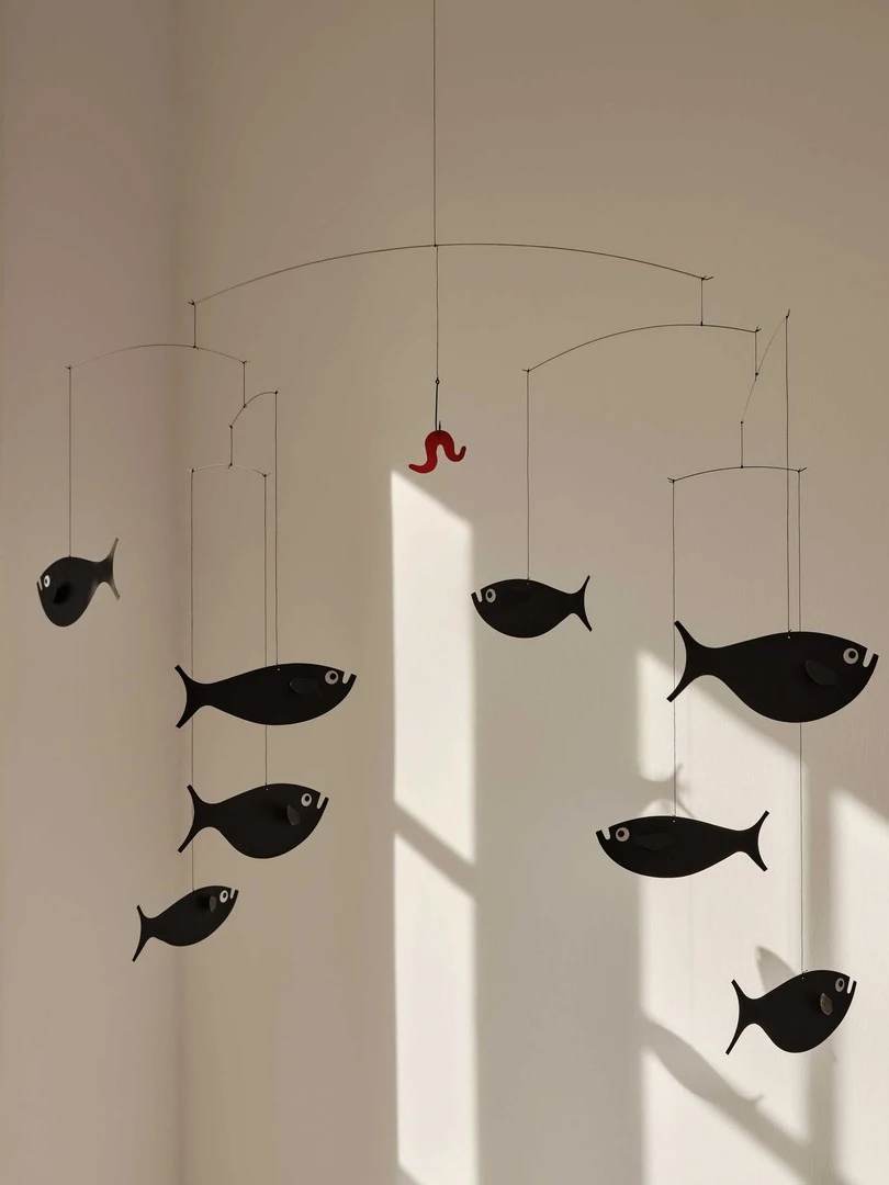 

Dync Balance Children's Room Decorations Hanging Ornaments Baby Bla And White Card Visual Traing Bed Bell Modern Simpl...