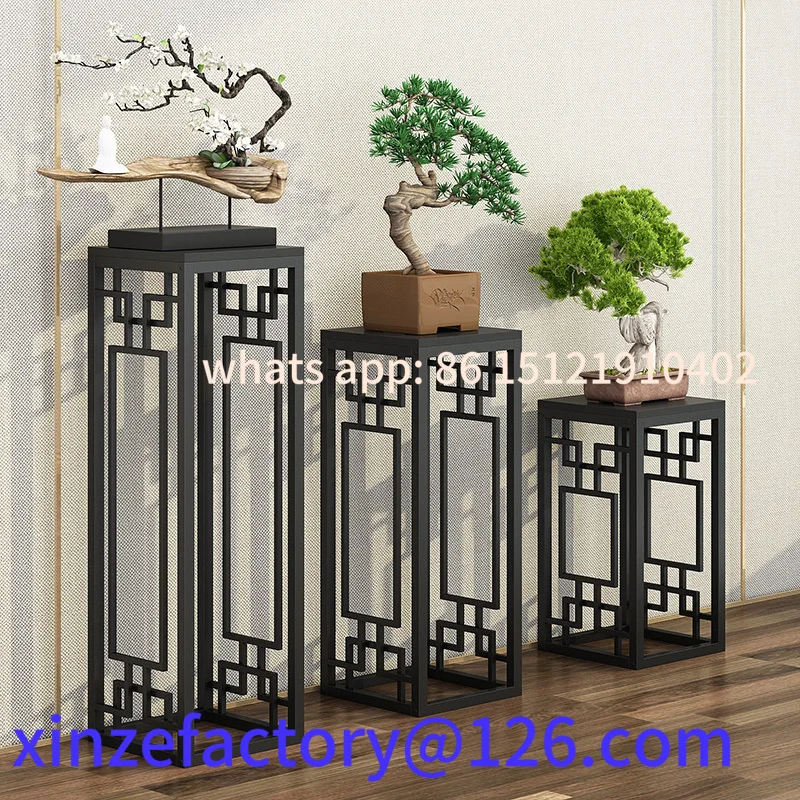 

Customizable Iron Art Flower Stand, Indoor Floor Standing Plant Rack, Chinese Style Home Decor