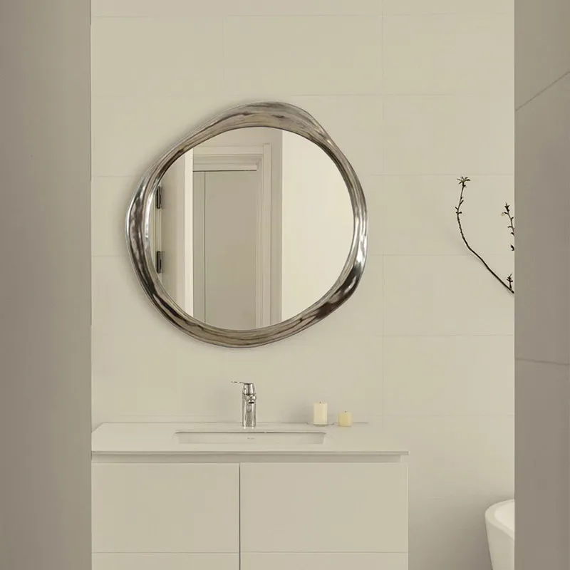 Funky Luxury Mirror Irregular Bathroom Aesthetic Nordic Makeup Mirror Decoration Modern Spiegel Wand Living Room Decorations