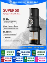 STARSEEKER Super58 Portable Electric Espresso Machine Travel Coffee Maker For Camping Car Coffee Maker With USB-C Bracket Tamper