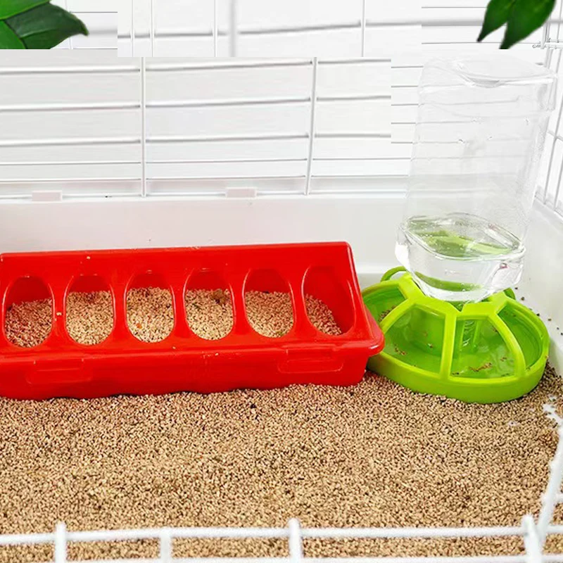 

1Pcs Poultry Chicken Feeder Fountain Holes Chick Bird Chicken Feeding Ground Poultry Feeding tools