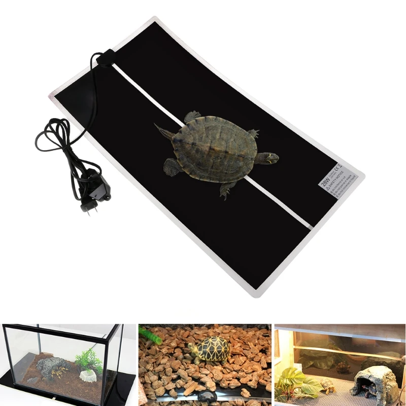 5-28W Terrarium Reptiles Heat Mat Climbing Pet Heating Warm Pads Adjustable Temperature Controller Mats Reptiles Supplies