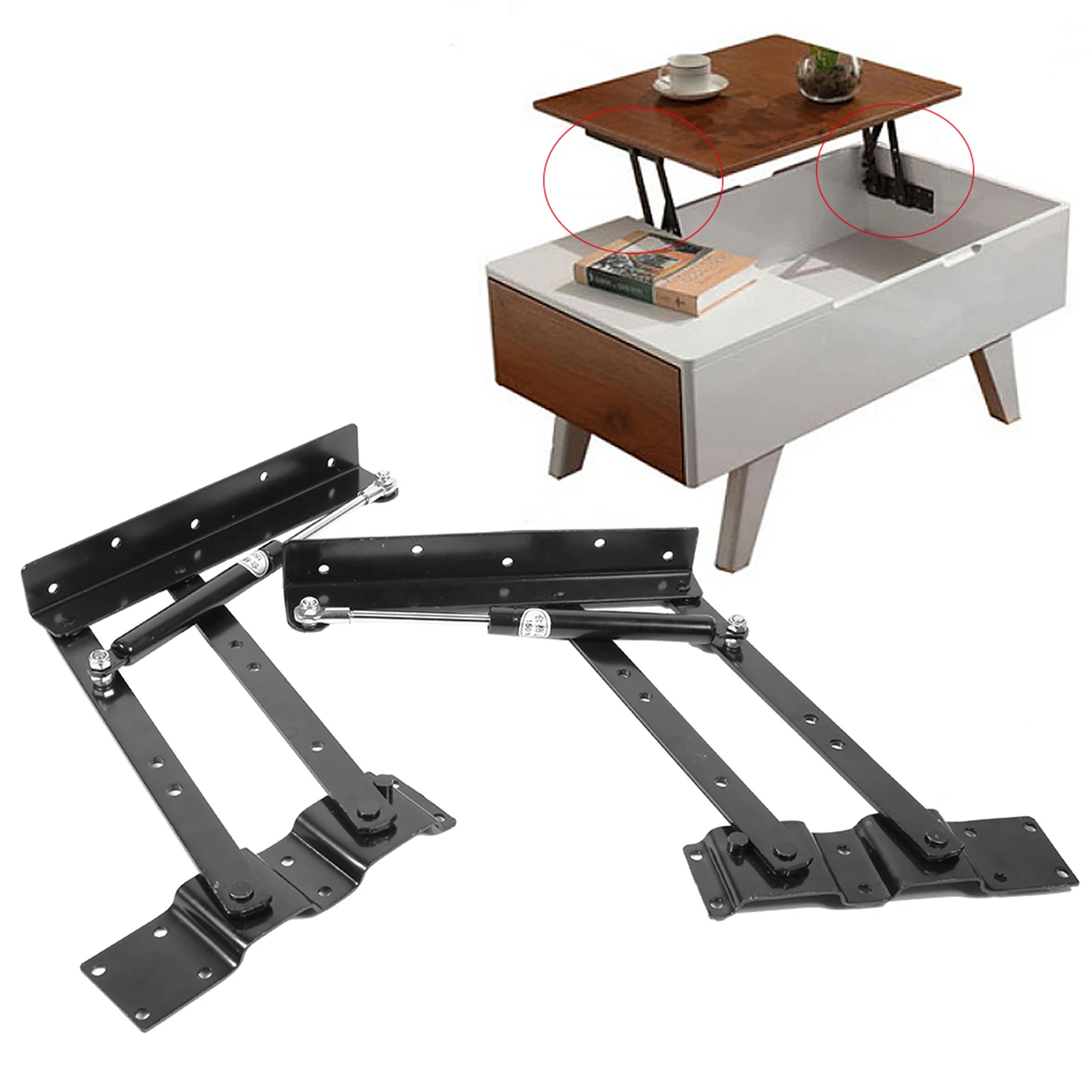 Hydraulic Hinge 2x Practical  Up Coffee Table Mechanism Hardware Top Lifting Frame Furniture Mechanism Hardware Top Lifting