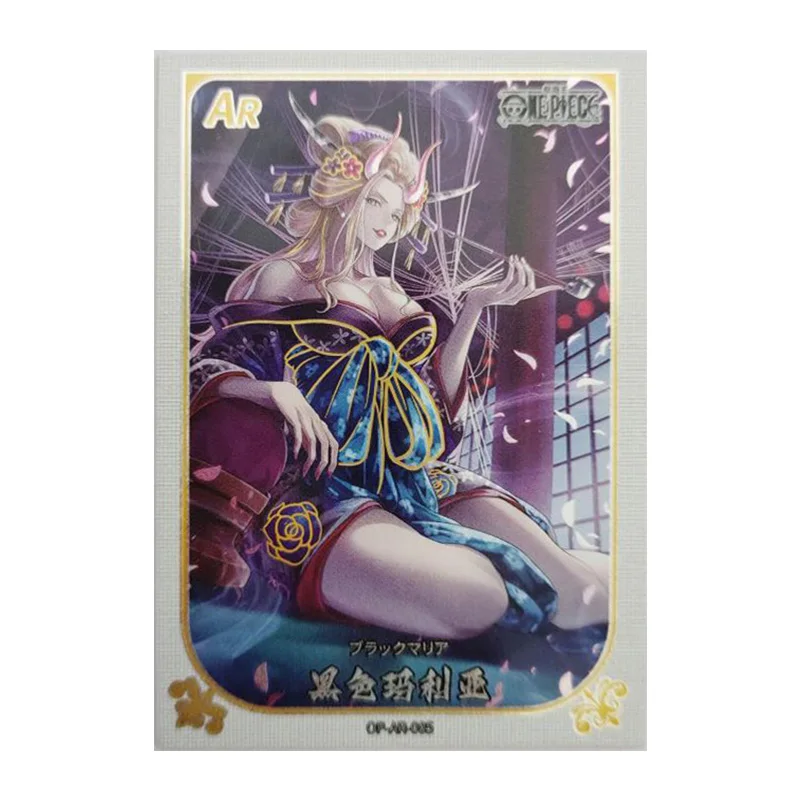 Anime ONE PIECE Rare AR Refraction Foil Luffy Ace Mihawk Law Black Maria Smoker Toys for boys Collectible Cards Birthday Present