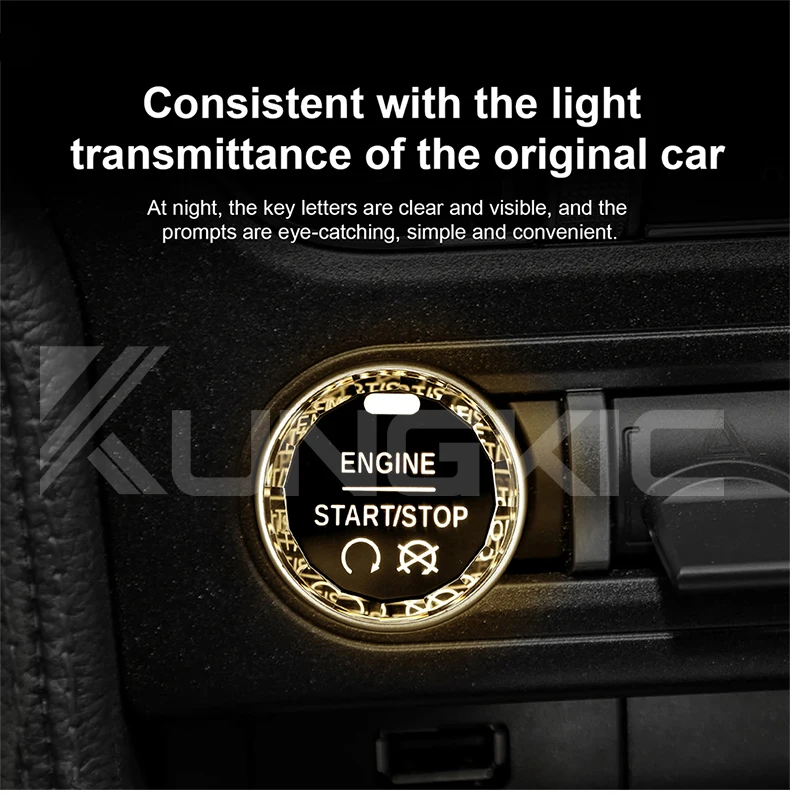 Auto-Start-Motor-Stoppschalter Zündknopf Ersatz für Ford Mustang 2015 2016 2017 2018 2019 2020 2021 2022 2023 – Detail 3